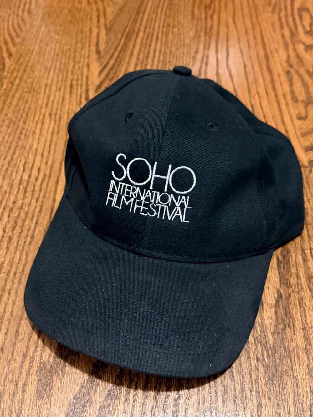 Black Baseball Cap - Embroidered logo for SOHO International Film Festival